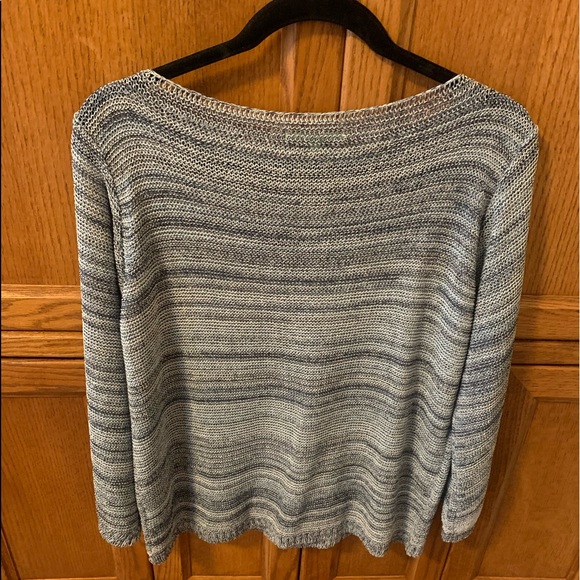 Trisha Tyler Ombré Blue Boatneck Sweater size M - Picture 5 of 6